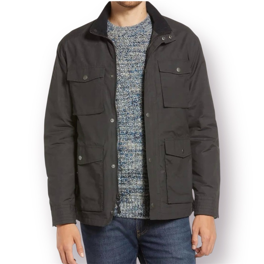 Rails Men's Chore Jacket Cardiff Coat Size XL Plaid Lined With Pockets Black